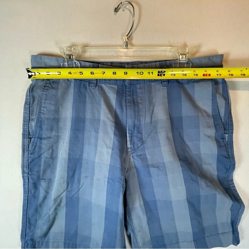 The North Face Men’s Blue Plaid Hiking Shorts Size 34 Stretch Outdoor 9”